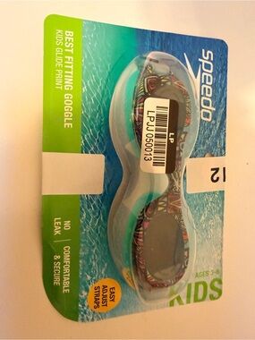 Speedo Blue and Orange Kids Swim Goggles